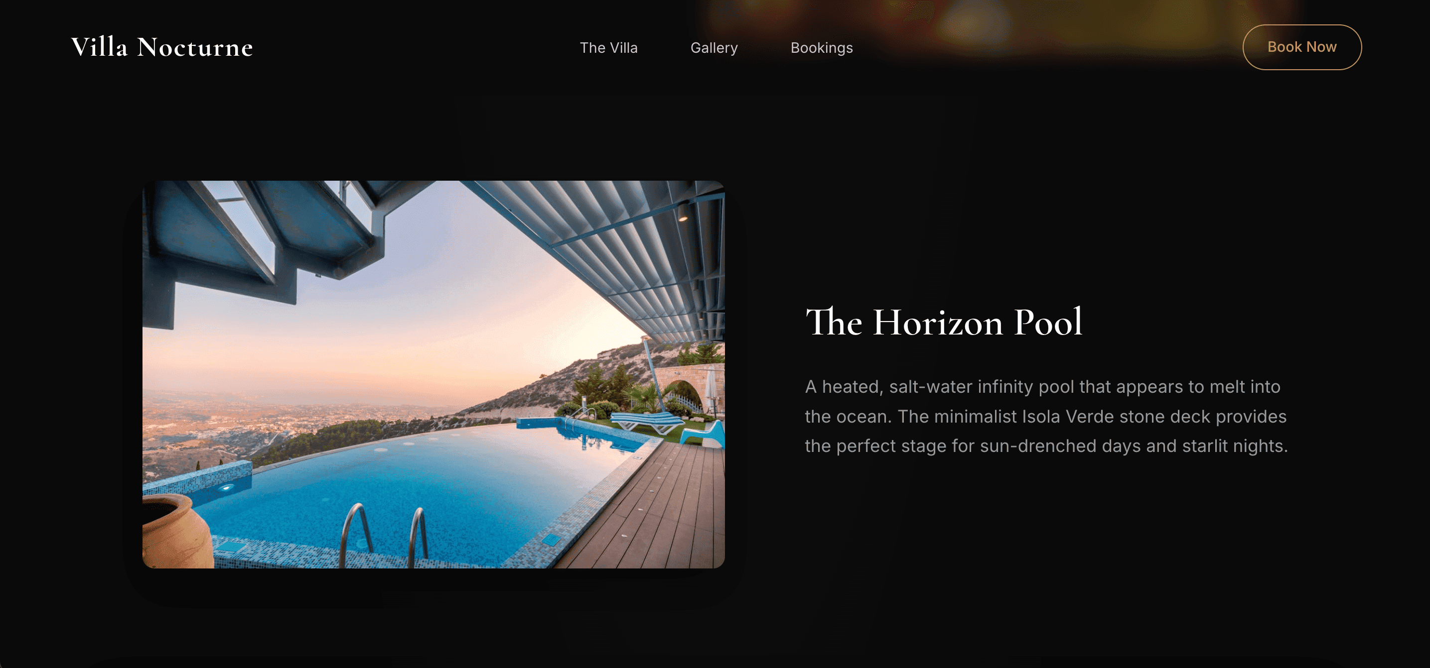 Villa website design